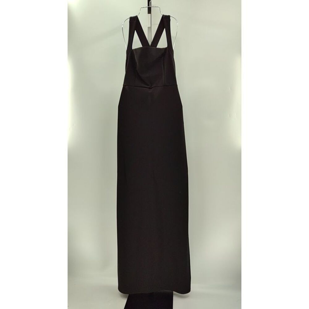 Lulus Glamorous Dedication Sleeveless Column Maxi Dress Black Basic Large - Picture 2 of 3